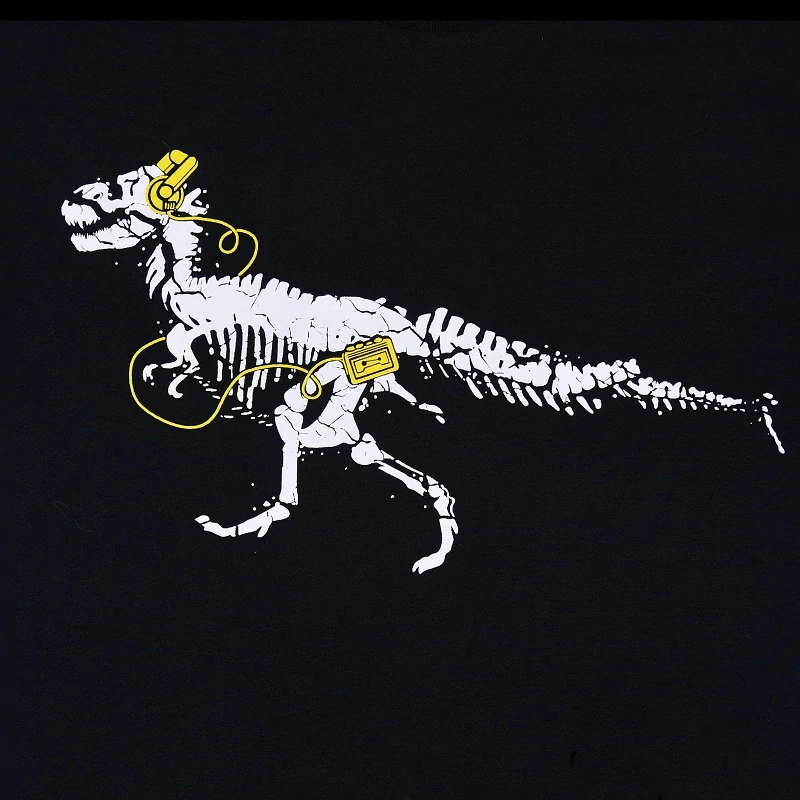 Pánské bavlněné tričko s vtipným potiskem Tyrannosaurus music rex, M