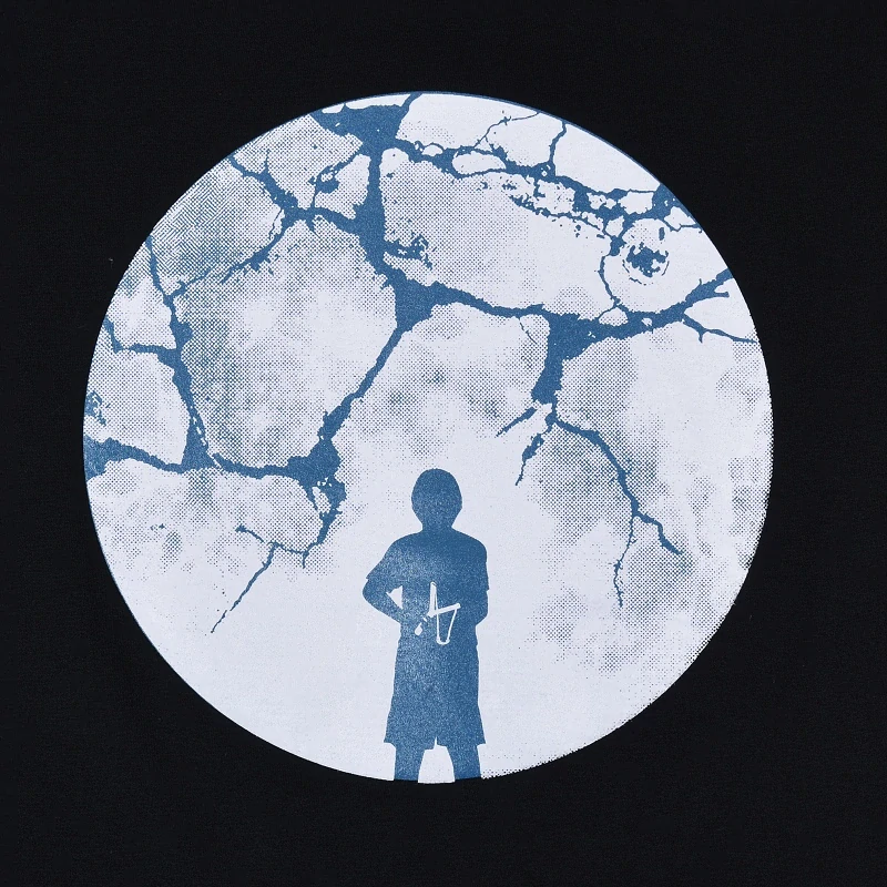 Pánské bavlněné tričko s vtipným potiskem Skleněný Měsíc, L