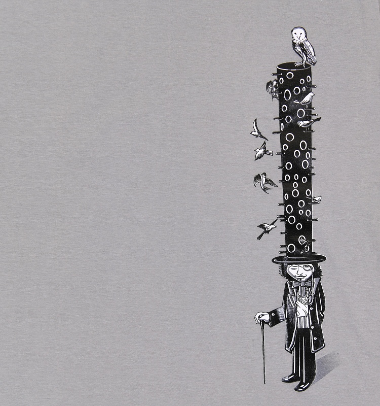 Pánské bavlněné tričko s vtipným potiskem Ptáčník, M