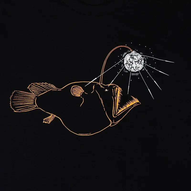 Pánské bavlněné tričko s vtipným potiskem Hlubinná ryba 1, XXL