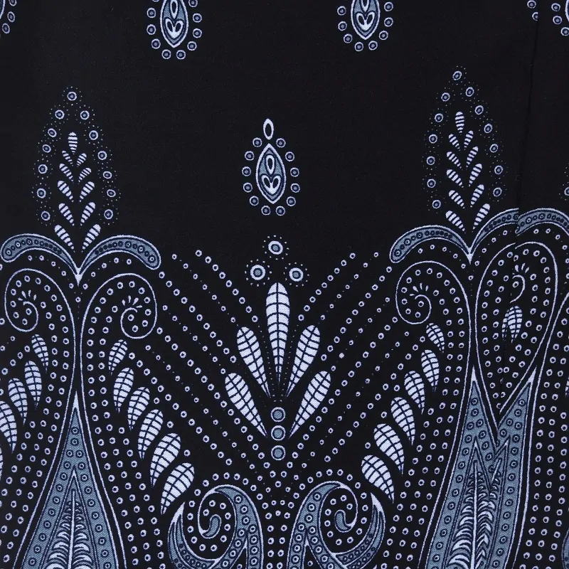 Pohodlné letní kalhoty s kapsami, barva černá