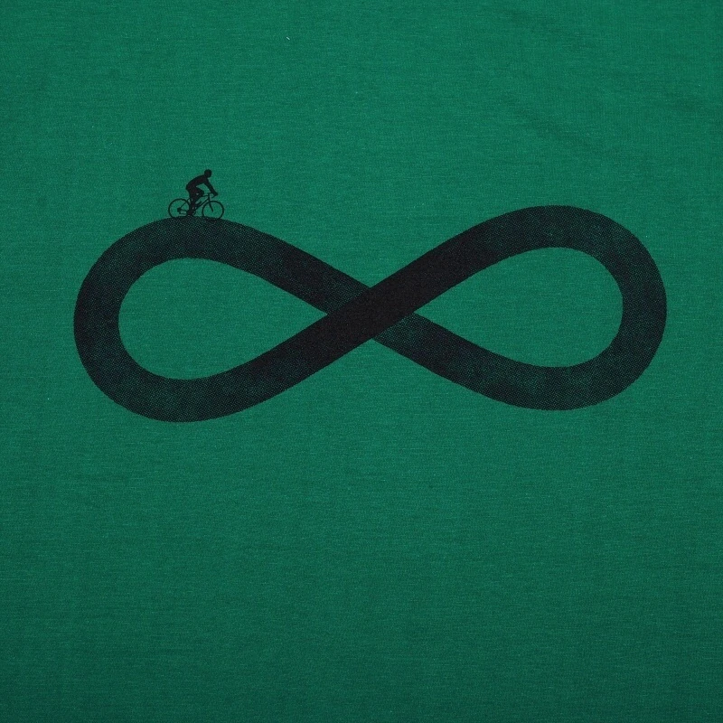 Pánské bavlněné tričko s vtipným potiskem Cyklista nekonečno 1, L