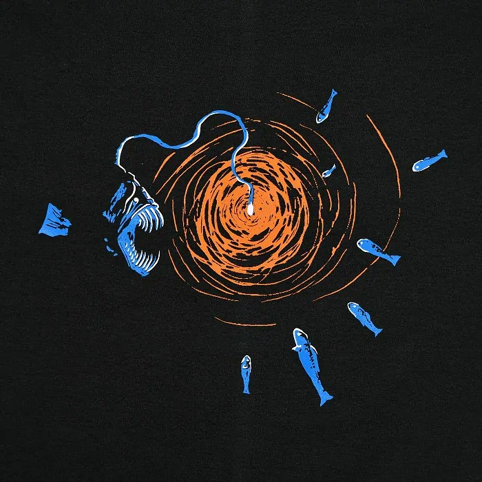 Pánské bavlněné tričko s vtipným potiskem Hlubinná ryba 2, XL