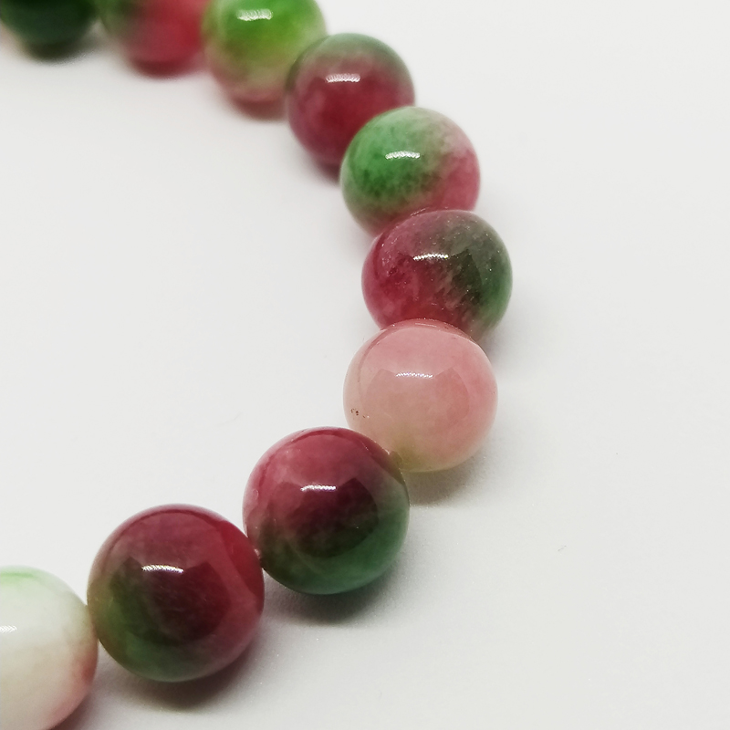 Náramek Achát růžovo-zelený 8 mm