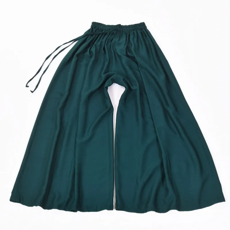 Vzdušné palazzo kalhoty z chladivé viskózy, barva petrolejová