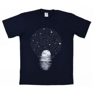 Pánské bavlněné tričko s vtipným potiskem Hvězdná žárovka