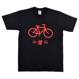 Pánské bavlněné tričko s vtipným potiskem Cyklista nekonečno 2