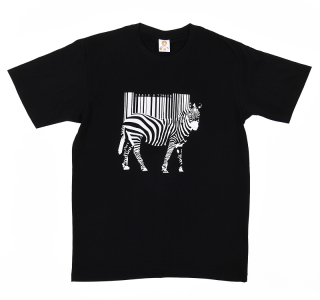 Pánské bavlněné tričko s vtipným potiskem Zebra kód