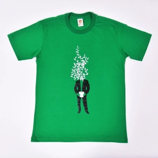 Pánské bavlněné tričko s vtipným potiskem Muž rostlina