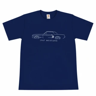 Pánské bavlněné tričko s potiskem Ford Mustang 1967