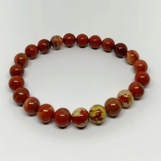 Náramek Jaspis červený 8 mm